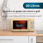 Microonde con grill Cecotec Forno a microonde 20l con grill proclean 3110 retro yellow - immagine 2