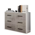 Comò 3 cassetti 91x45x81H cemento