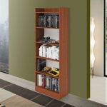 Libreria Alessia 64x29x180H noce antico