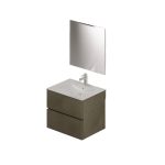 Mobile bagno con lavabo e specchio da 60 argilla