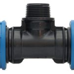 Raccordo Nylon-Tee Maschio Giunzione mm.20 X 1/2 X 20 Pn16 Confezione 5 Pz