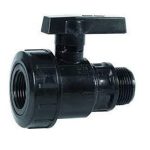 Raccordo Nylon Valvola A Sfera Monoghiera In Pvc 2mf 3/4" X 3/4" Confezione 5 Pz