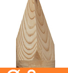 Pali In Legno Di Pino Con Punta Impregnati Con Due Fori Per Recinzioni Corda - Diametro: 8cm - H150cm