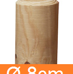 Pali In Legno Di Pino Senza Punta Impregnati Con Due Fori Per Recinzioni Corda - Diametro: 8cm - H100cm