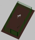 Recinto-Box Modulare Per Cani In Ferro Zincato E Verniciato Verde-Con Pali A Interrare - cm 200x400x102h - immagine 2