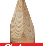 Palo In Legno Di Pino Nordico Con Punta Tornito Impregnato - Trattati Classe Iii - Diametro: 4cm - H150cm