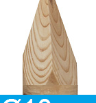 Pali In Legno Di Pino Nordico Con Punta Torniti Impregnati- Trattati Classe Iii - Diametro:10cm - H150cm