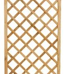 Pannello Grigliato Diagonale In Legno Di Pino Impregnato Per Giardino - cm 60x180h