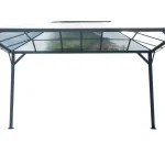 Pergola Gazebo da Giardino in Alluminio con Tetto in Policarbonato 400 X 300 cm