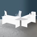 Raccordo per scrivania Ibisco bianco frassinato