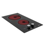 Samet Piano cottura Antek vetroceramica elettrico nero 2 zone