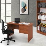 Scrivania Tiffany due cassetti 119x64x75h cm noce antico