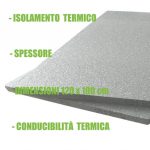 5 Pannelli In Eps Con Grafite "Polistirene Espanso Sinterizzato" Per Isolamento Termico -100x120x4 cm