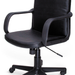 Poltrona Presidenziale Vincent Rivestita in Pelle Sintetica Nera