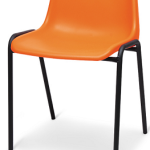 Sedia Attesa Milena con Scocca in Plastica Colore Blu