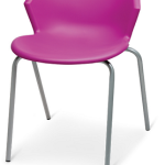 Sedia Attesa Smile Fissa con Scocca in Plastica Colore Giallo