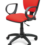 Poltrona Operativa Napoli in Tessuto Colore Rosso