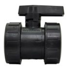 Raccordo Nylon Valvola A Sfera Bighiera In Abs 5ff Filetto Femmina / Femmina 1" X 1" Confezione 5 Pz