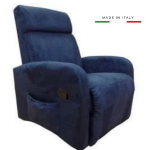 Poltrona Relax Manuale Giada In Microfibra Colore Marrone