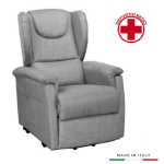 Poltrona Alzapersona ad 1 Motore Emma in Microfibra Colore Blu