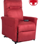 Poltrona Alzapersona ad 1 Motore Diana in Microfibra Colore Bordeaux