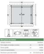 Casetta Da Giardino In Legno D' Abete Nordico(28mm) - cm 300x250cm - Senza Pavimento - Italfrom307 - immagine 2