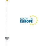 Picchetto Di Messa A Terra Mobile In Acciaio Con Isolatore Superiore Pigtail Italfrom H 105 cm Per Recinzioni Elettriche Confezione 25 Pz.