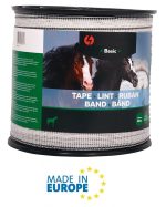 Fettuccia Conduttrice Basic Bianca 12,5 mm Italfrom Lunghezza 200 M Per Recinzioni Elettriche