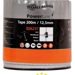 Nastro Powerline 12,5 mm Bianco 100 M Gallagher Per Recinzioni Elettriche