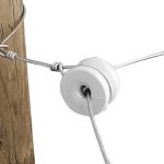 Isolatore D'angolo In Porcellana Tondo Gallagher Confezione 6 Pz. Per Recinzioni Elettriche