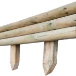 Bordura Steccato Rigida Orizzontale Per Aiuole Giardino In Legno Di Pino- cm 6 X L95 Xh18/35