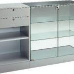 BANCO VENDITA VETRINA dimensioni: L143xP46xH90 cm IN CRISTALLI TEMPERATI made in Italy