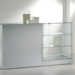 BANCO VENDITA & VETRINA L181xP46xH90 cm IN CRISTALLI TEMPERATI made in Italy