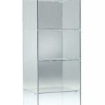 Vetrina Alta L53xP46xH180 cm Cristalli Temperati Anta Battenti