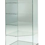 Vetrina Angolare Alta L73xP73xH180 cm Cristalli Temperati Ante Battenti Made in Italy