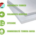 10 Pannelli in EPS 'Polistirene Espanso Sinterizzato' per Isolamento Termico/Acustico -100x50x5 cm