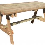 Tavolo Italfrom Pic-Nic In Legno Di Pino Impregnato 200x90x85h cm