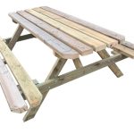 Tavolo Pic-Nic Con Panche Italfrom In Legno Di Pino Impregnato 180x165x74h cm