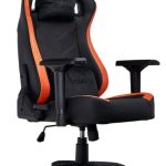 Sedia Ufficio/Gaming NOUA LOU L7 in Pelle Black/Orange con Braccioli 4D e Schienale Inclinabile