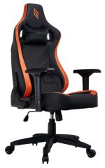 Sedia Ufficio/Gaming NOUA LOU L7 in Pelle Black/Orange con Braccioli 4D e Schienale Inclinabile