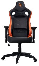 Sedia Ufficio/Gaming NOUA LOU L7 in Pelle Black/Orange con Braccioli 4D e Schienale Inclinabile - immagine 2