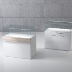 Banco In Legno con Teca In Cristallo Temperato 100 x 53 x 100 cm QF/10B