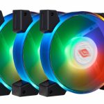 Kit 3 Pz Ventole Noua Apeliotes White RGB 120X120X25 mm con Controller