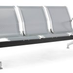 Panca 3 Posti in Acciaio Microforato Colore Blu