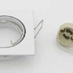 10 pz Faretti da Incasso Quadrati Orientabili per LED Bianco