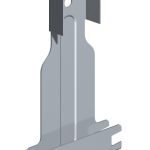 Gancio Dritto Foro Passante Diametro 5 mm per Montanti a C 15/48/15 e 27/48/27 Bordo Arrotondato - Confezione 10 Pezzi