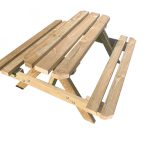 Tavolo baby Pic-Nic con Panche Italfrom in Legno di Pino impregnato 130X120X55H cm