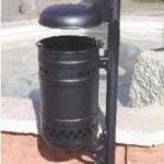 Cestino in Metallo Ideale Per Centro Storico Per Raccolta Rifiuti Con Coperchio