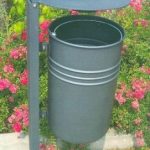 Cestino Portarifiuti a Forma Cilindrica Realizzato a Freddo a Lamiera Prezincata
