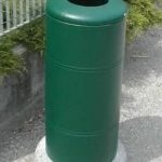 Cestone a Forma Cilindrica Con Nervature, Interamente in Lamiera Zincata